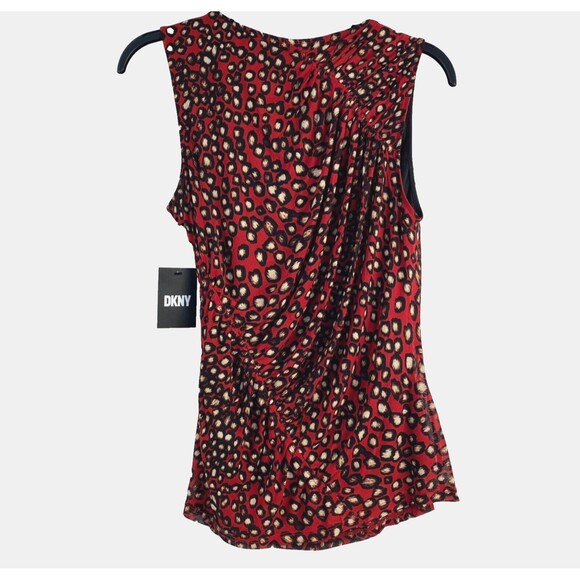 DKNY Women's Multicolor Tank Top Wrap Front Sleeveless Size L‎ - Picture 2 of 10